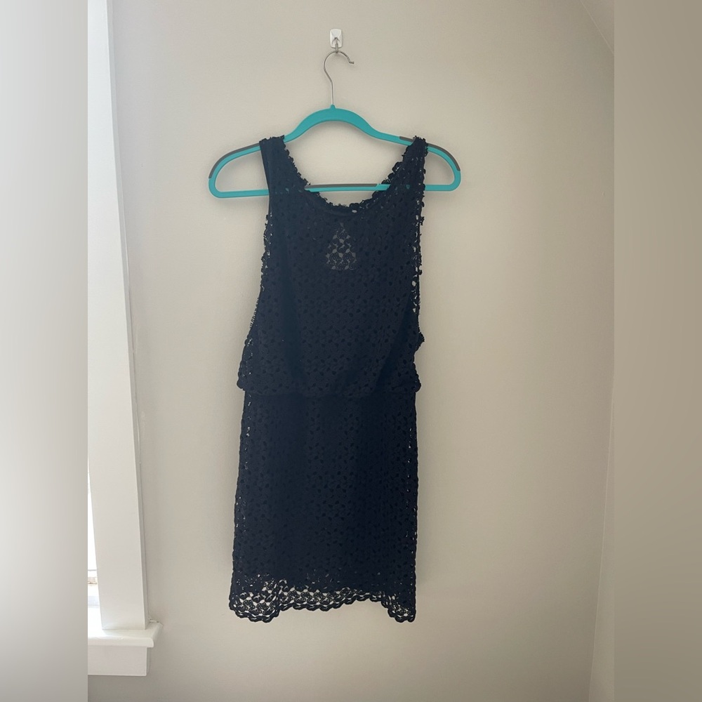 Free People Black Crochet Dress